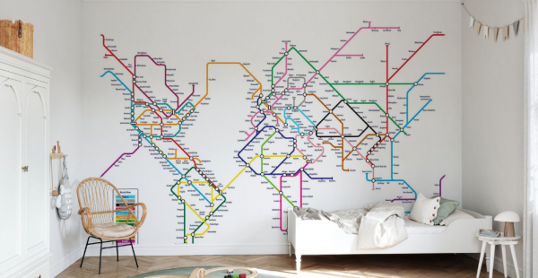 Dinding Tampilan Peta Metro